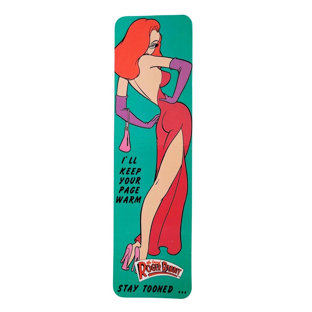 Vintage 80s Jessica Rabbit Bookmark- 1987 Walk Disney- One Stop Posters #26-0078